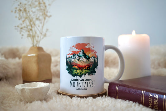 Faith can move mountain - mug