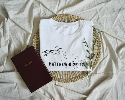 Matthew 6 - white tee