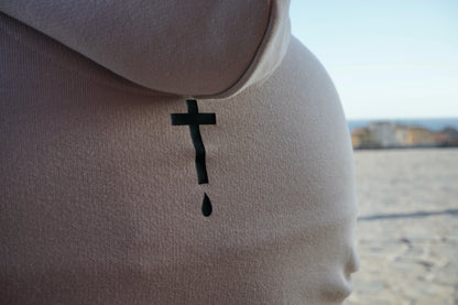 Premium heavyweight hoodie dropped shoulder Sand. - Inspired By God